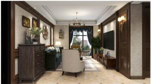 开元一号芸台125㎡美式风格效果图